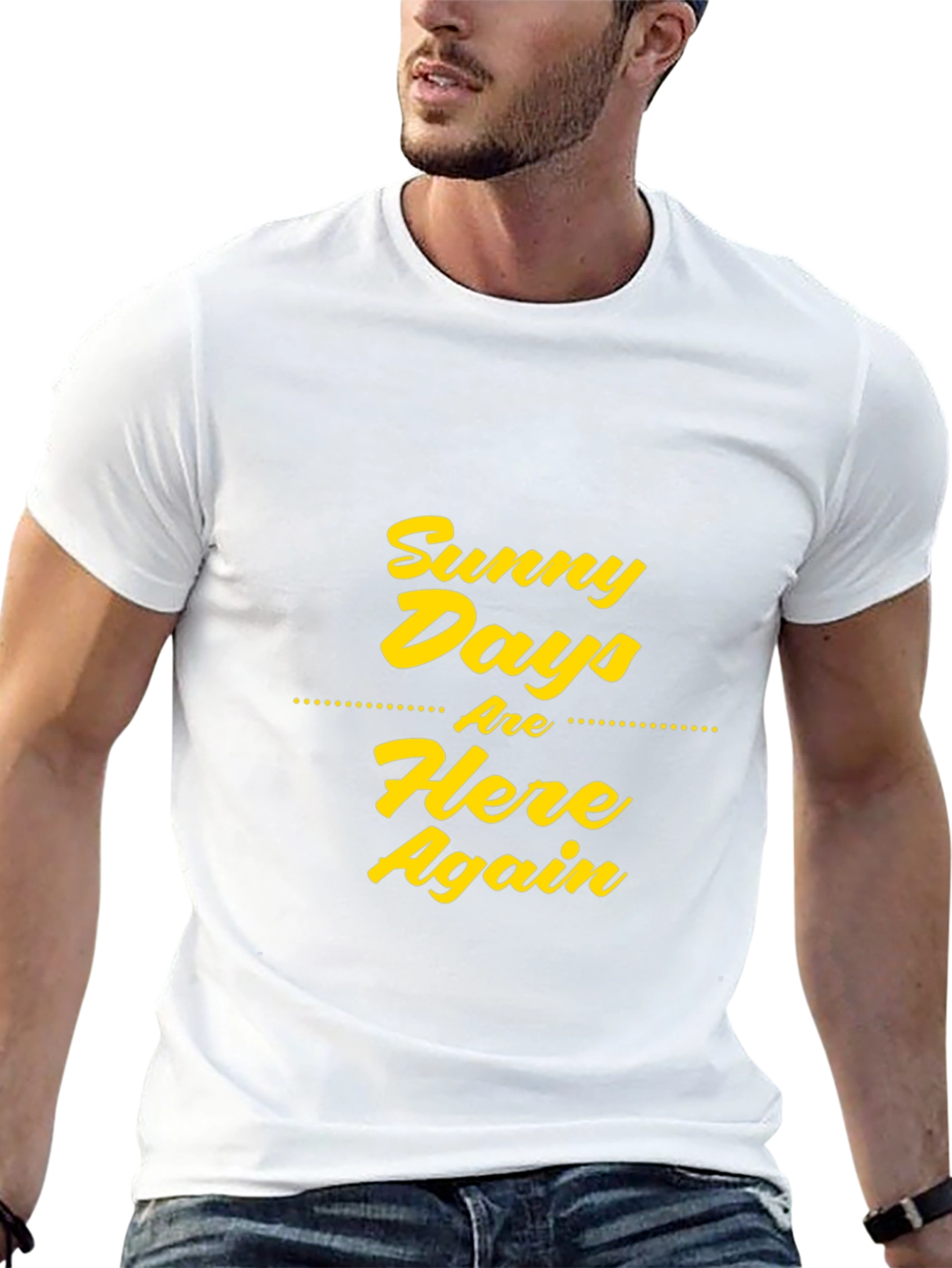 Sunny Days T-Shirt - Black Graphic Print