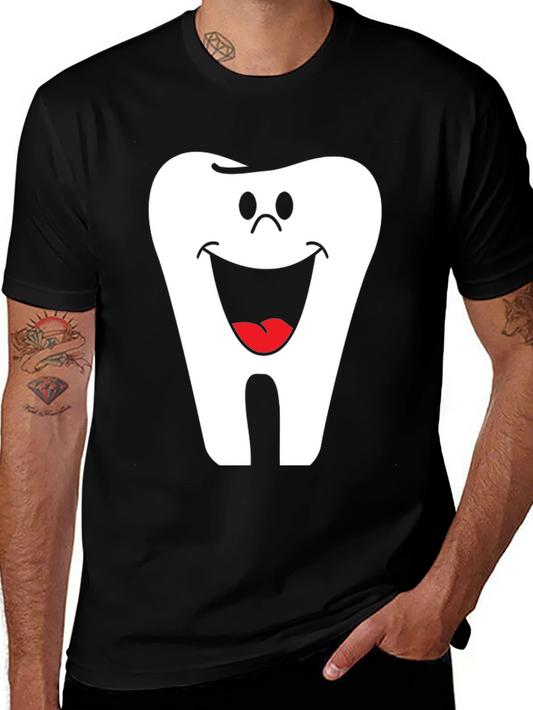Smiling Tooth Graphic T-Shirt - Dentist Humor Tee