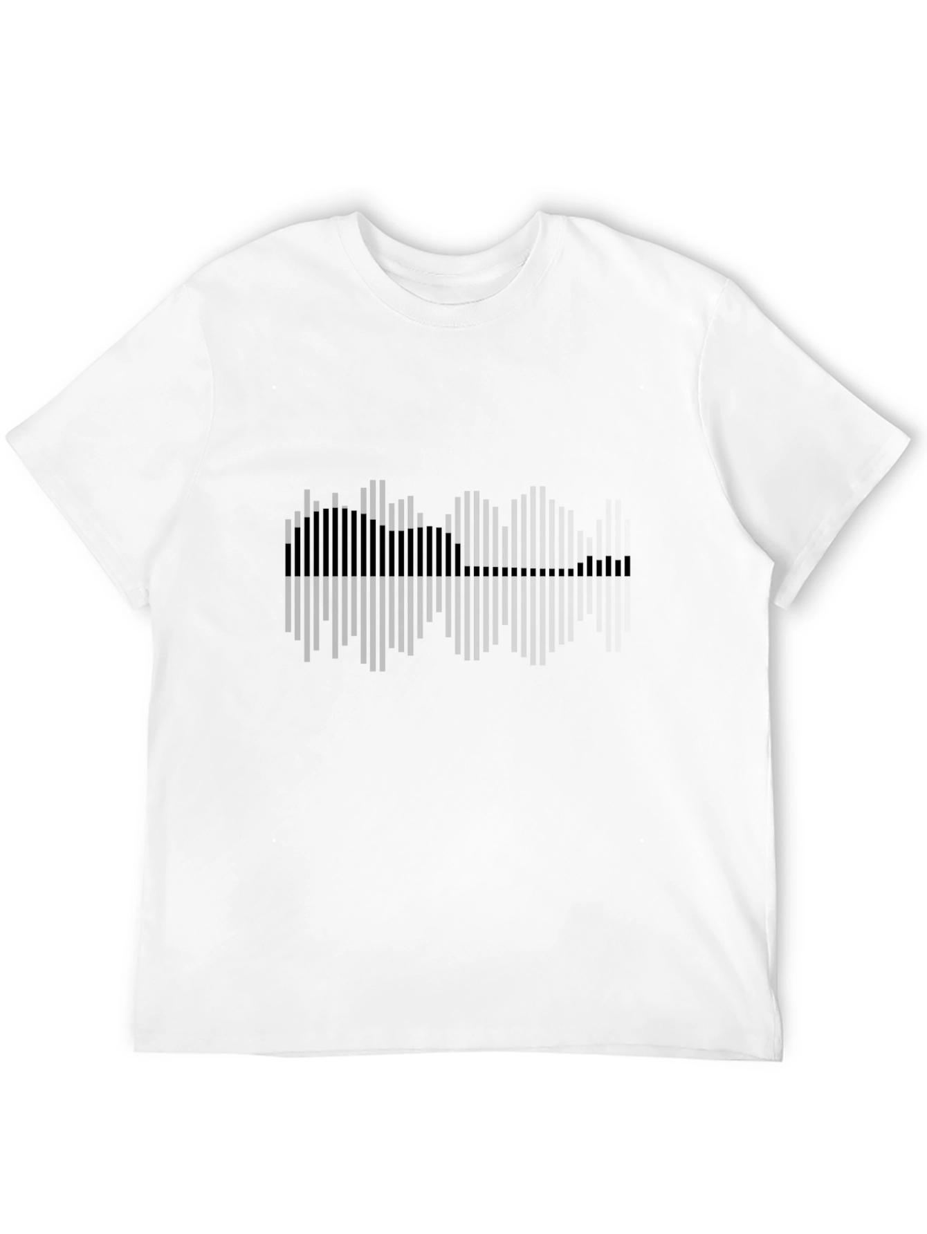 Black Graphic Tee: Soundwave Guitar Design