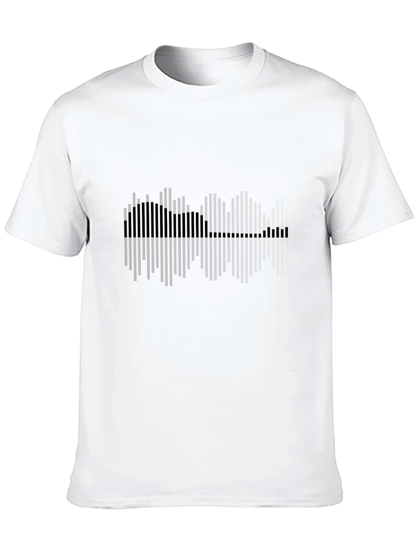 Black Graphic Tee: Soundwave Guitar Design