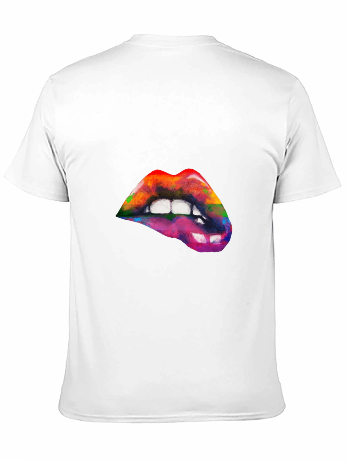 Rainbow Lips Graphic T-Shirt - Artistic Pride Tee