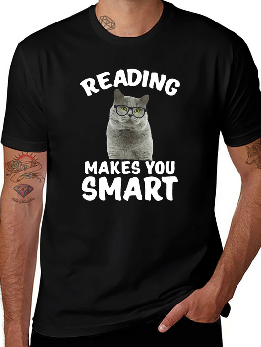 Reading Cat T-Shirt: Makes You Smart!