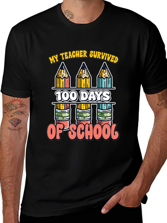 My Teacher Survived 100 Days of School T-Shirt