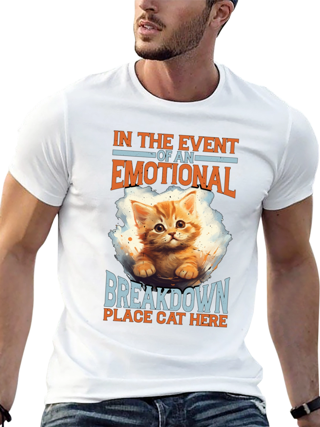Emotional Breakdown Cat T-Shirt
