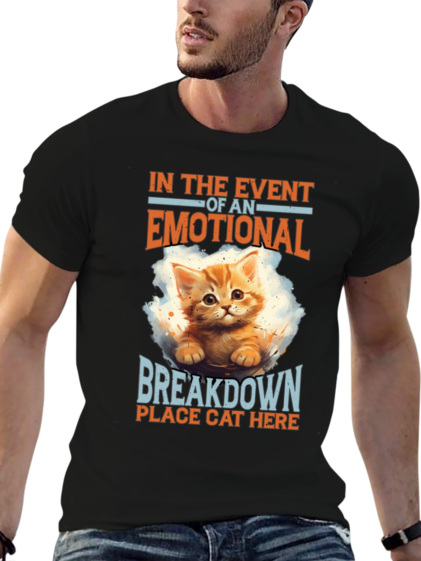 Emotional Breakdown Cat T-Shirt