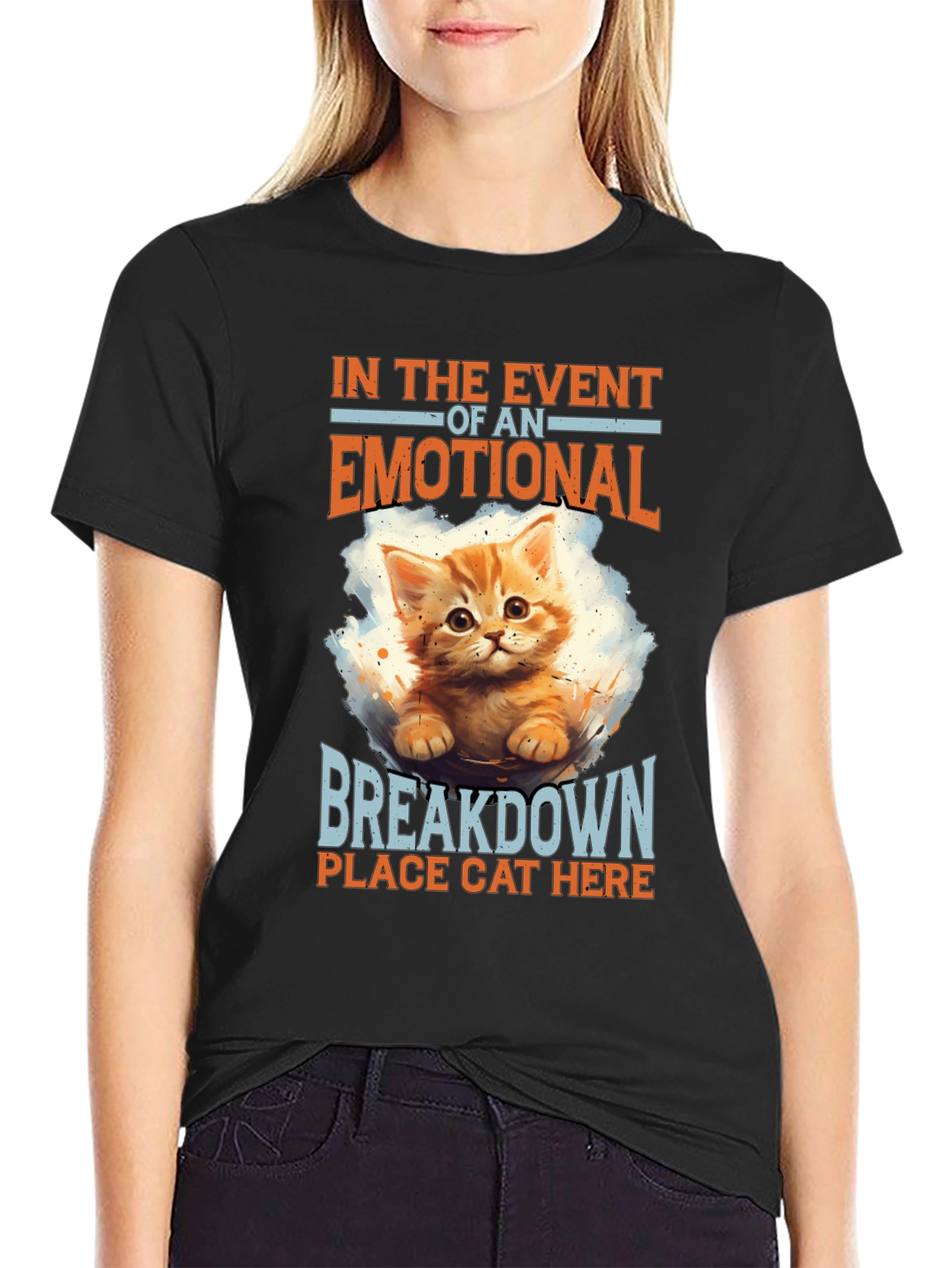 Emotional Breakdown Cat T-Shirt