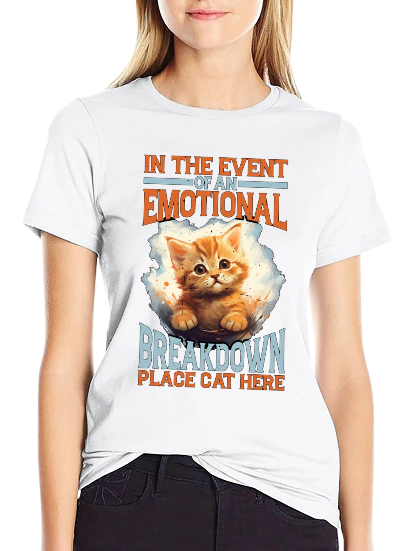 Emotional Breakdown Cat T-Shirt
