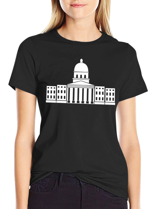 Capitol Building Graphic Tee - Stylish Black T-Shirt