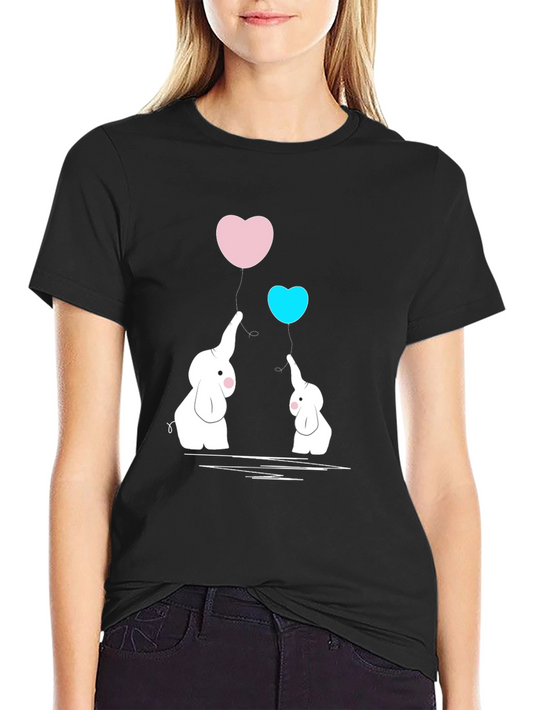 Elephant Heart Balloons Graphic Tee