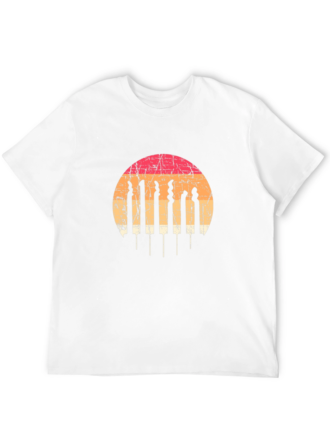 Retro Sunset Crochet Hook T-Shirt