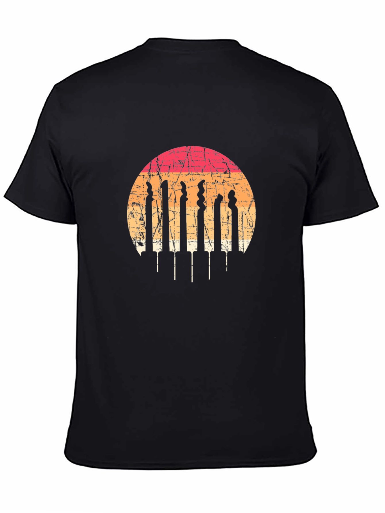 Retro Sunset Crochet Hook T-Shirt