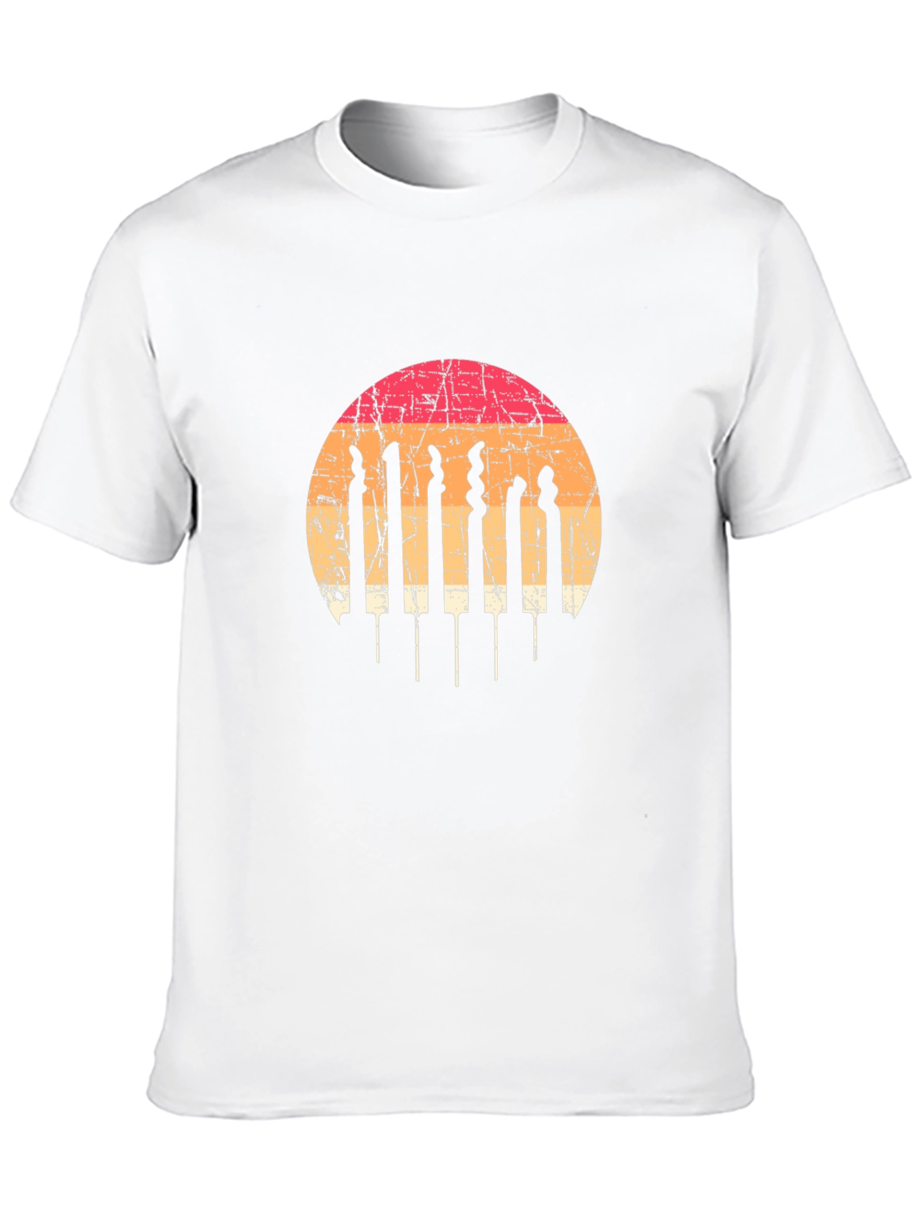 Retro Sunset Crochet Hook T-Shirt