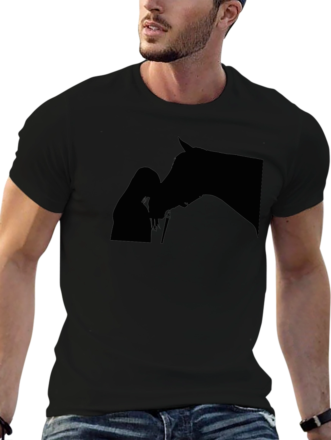 Equestrian Silhouette Black T-Shirt