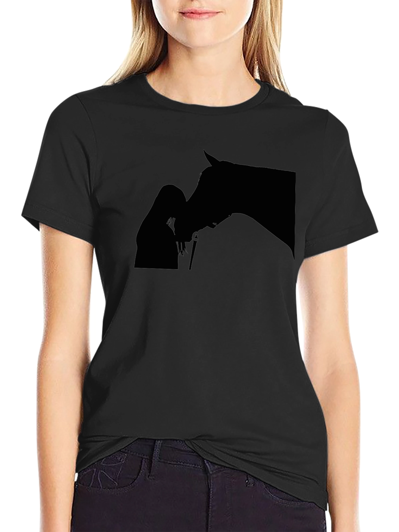Equestrian Silhouette Black T-Shirt