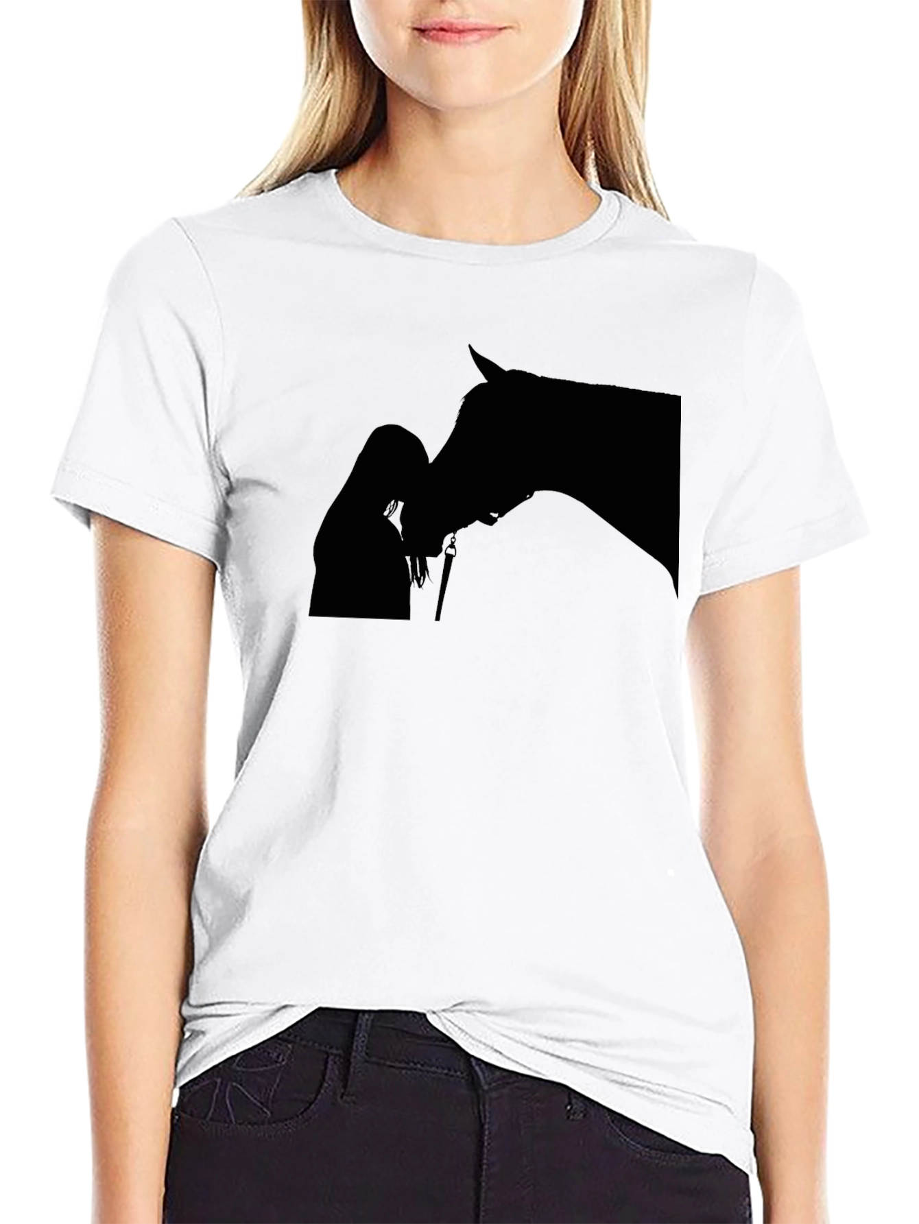 Equestrian Silhouette Black T-Shirt