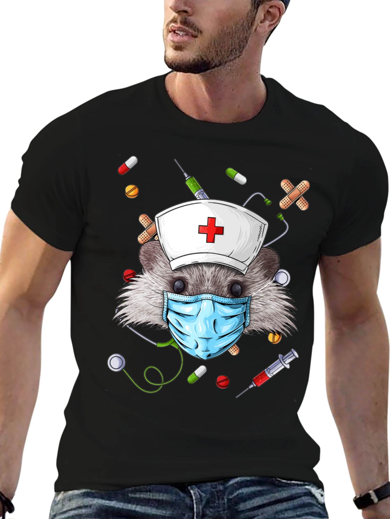 Hedgehog Nurse T-Shirt - Funny Animal Tee