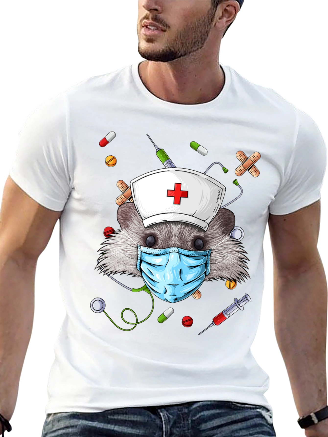 Hedgehog Nurse T-Shirt - Funny Animal Tee