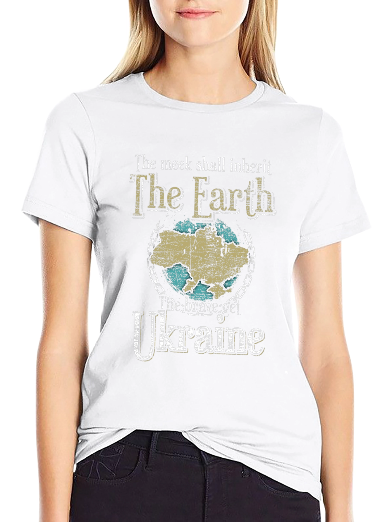 The Meek Shall Inherit Earth Ukraine T-Shirt