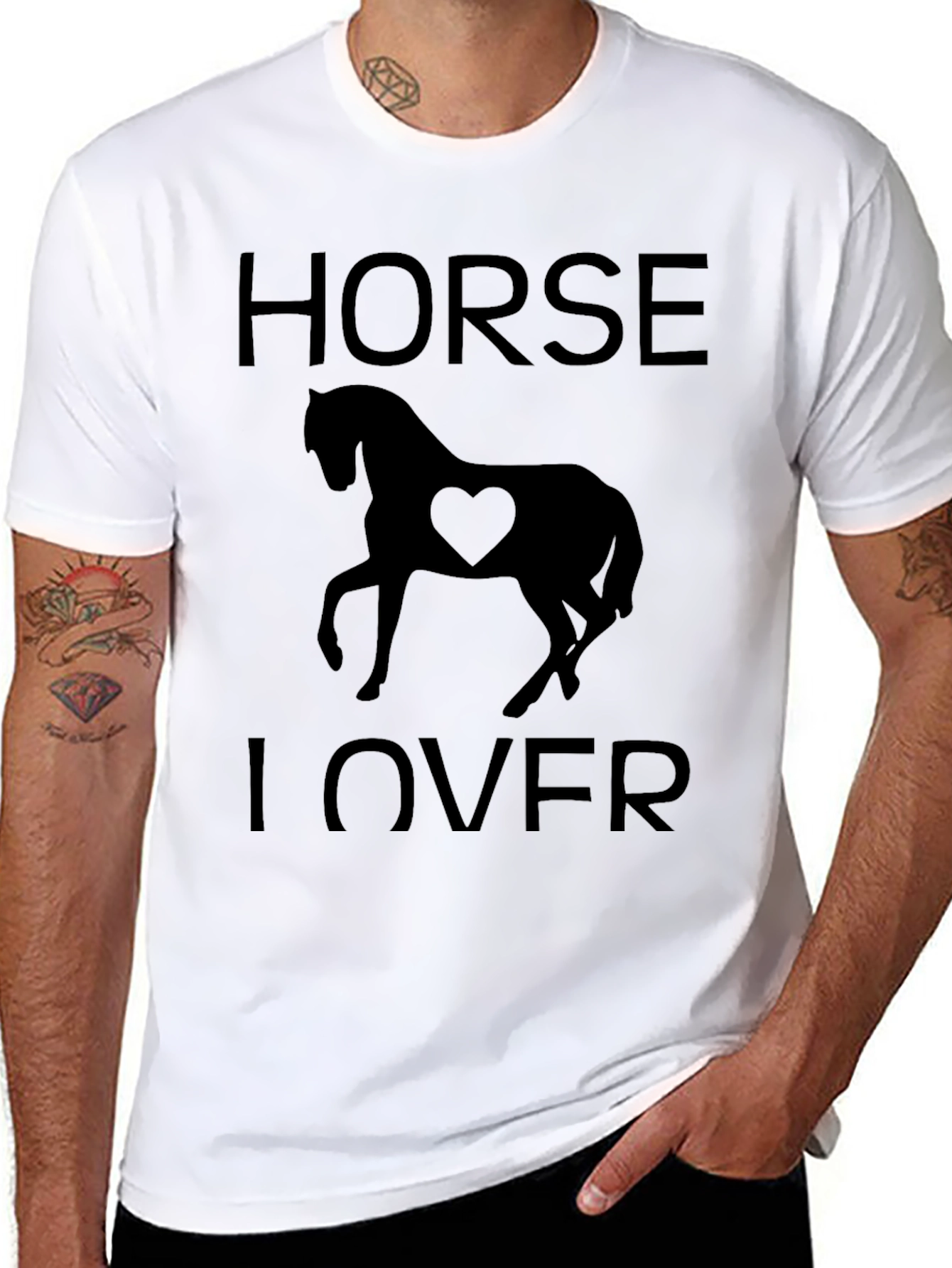 Horse Lover T-Shirt Equestrian Heart Tee