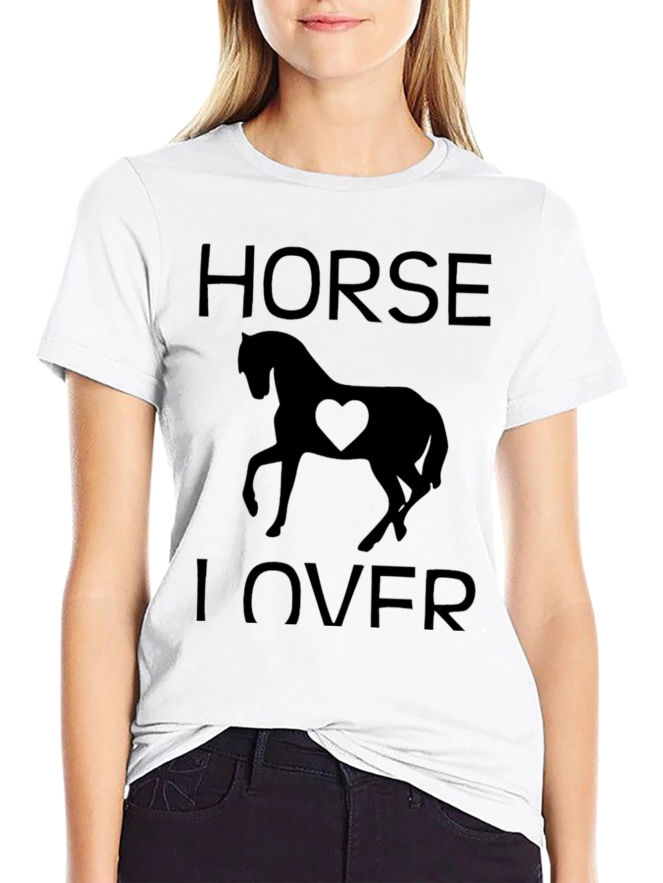 Horse Lover T-Shirt Equestrian Heart Tee