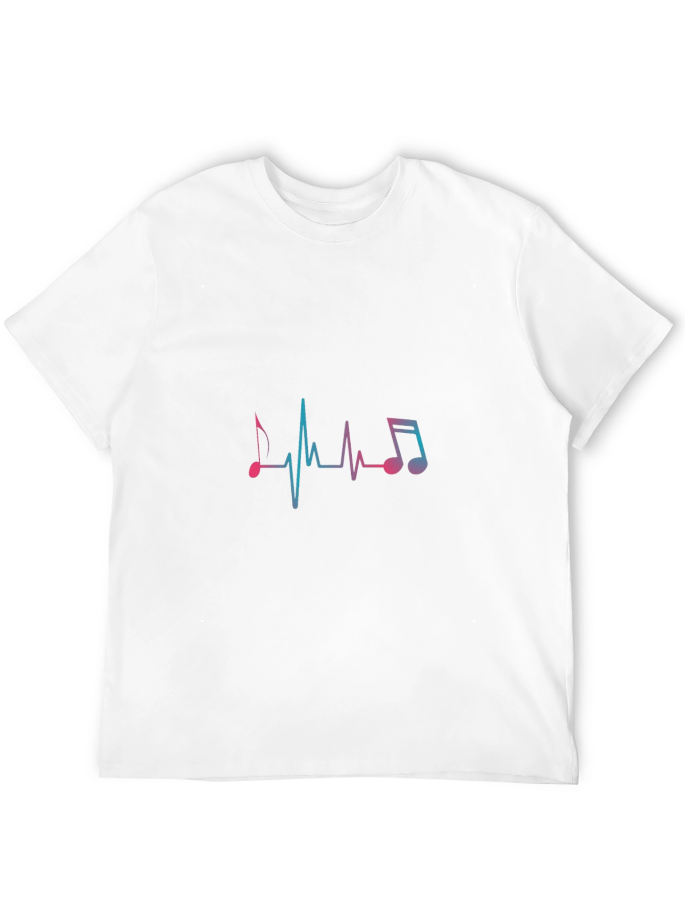 Music Heartbeat Graphic Tee - Black