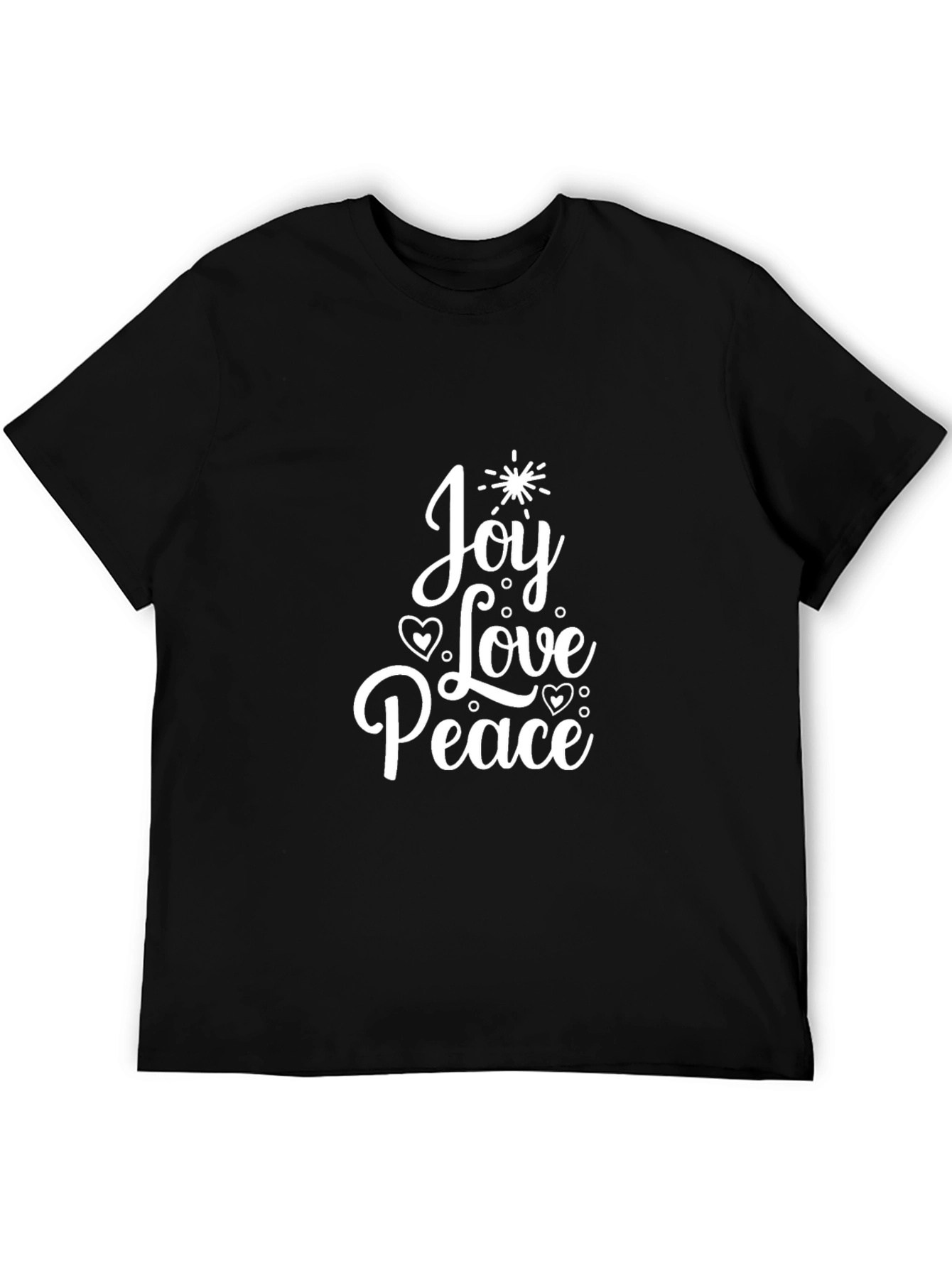 Joy Love Peace Graphic T-Shirt - Holiday Festive Tee