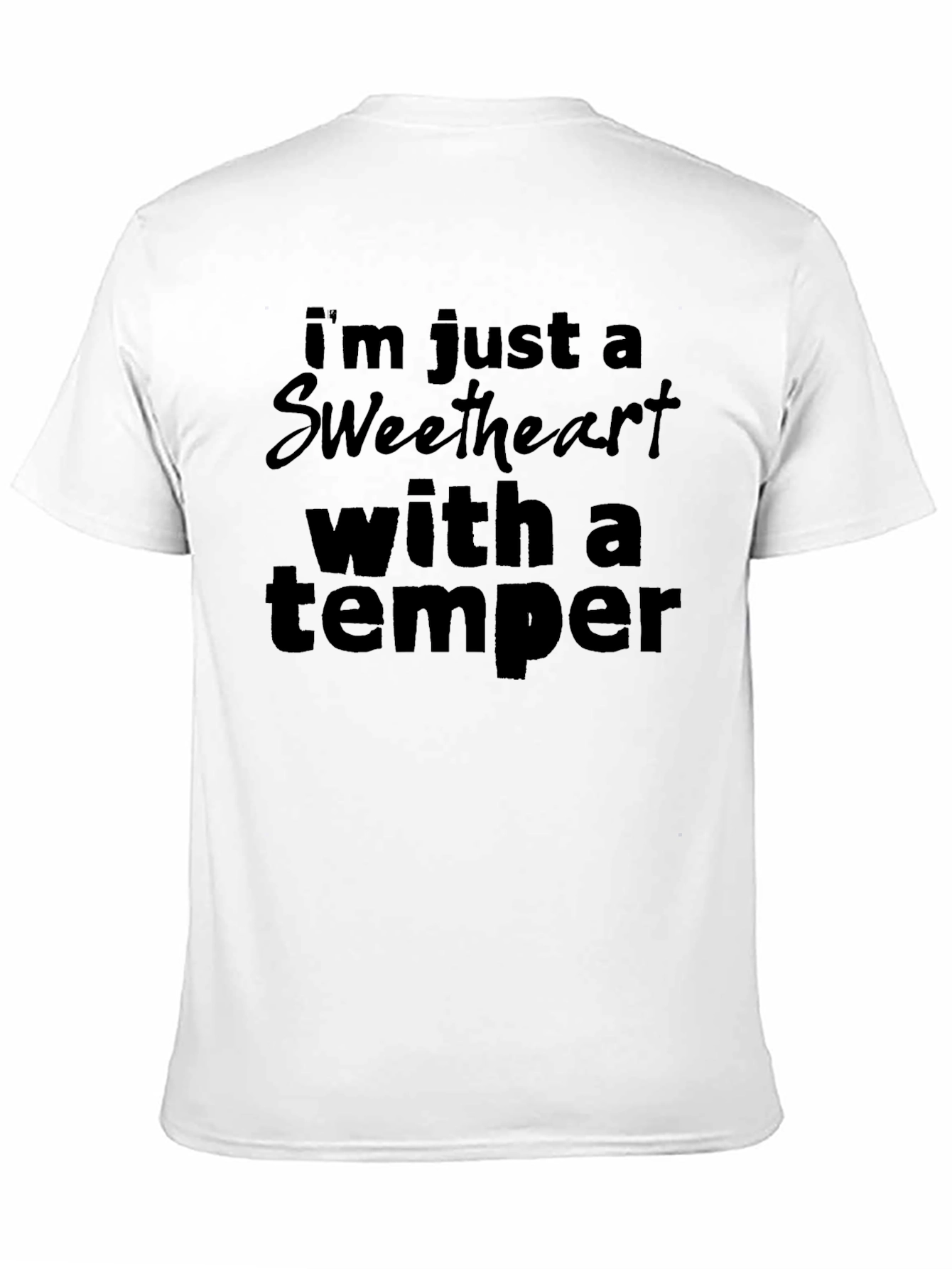 Sweetheart with a Temper Black Graphic Tee
