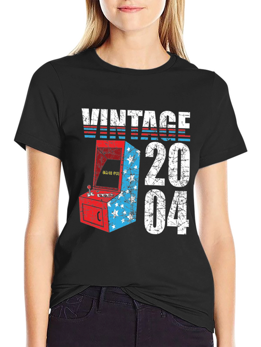 Vintage 2004 Arcade T-Shirt - Gamer Birthday Gift