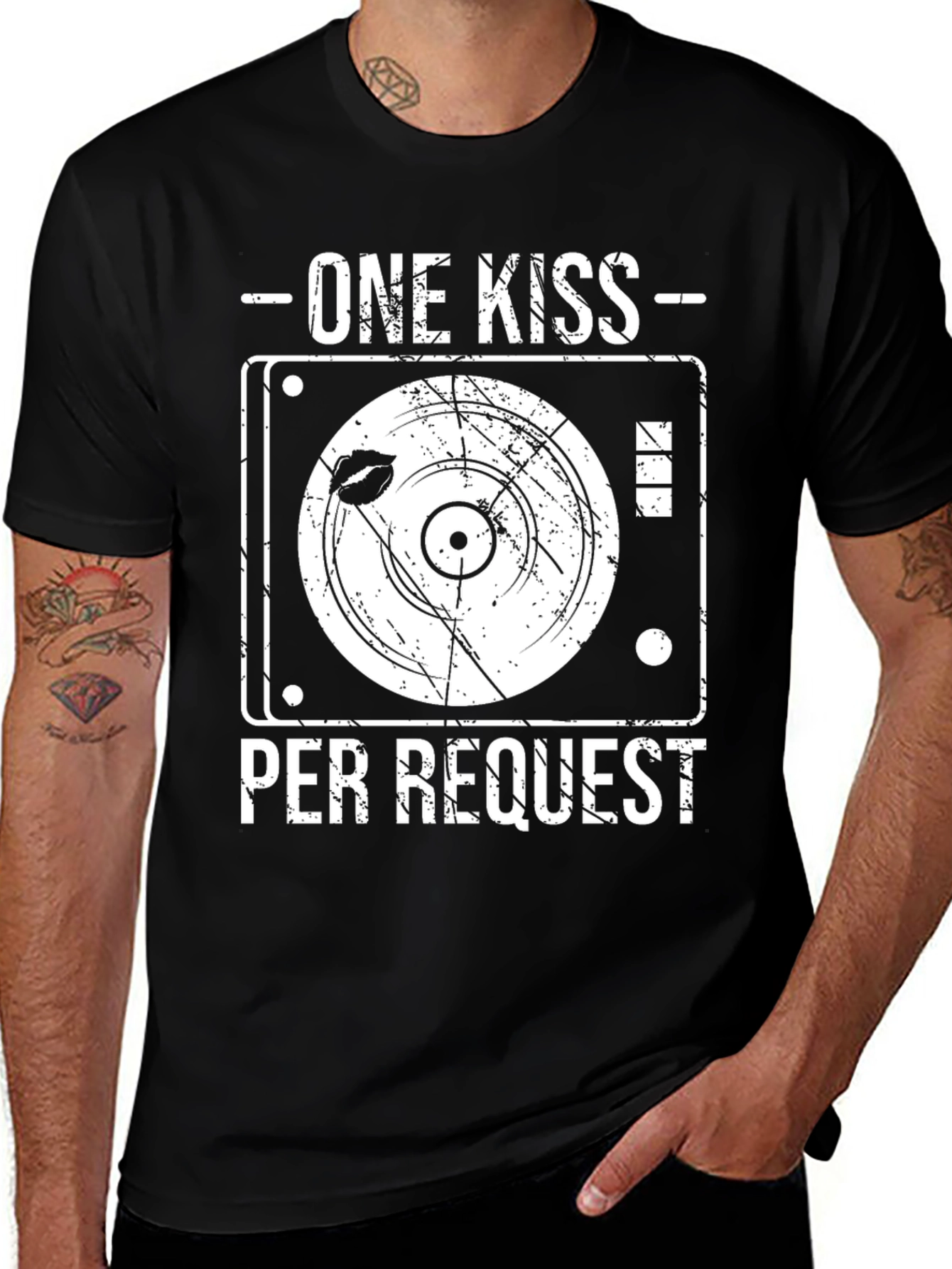 One Kiss Per Request DJ T-Shirt