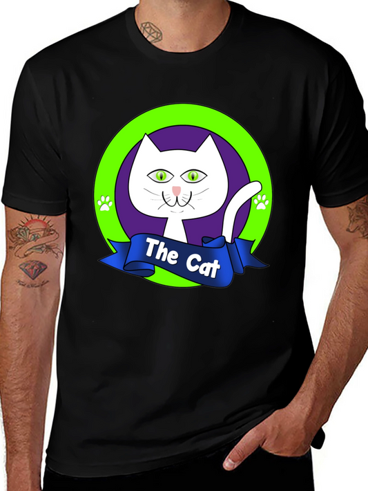 The Cat Graphic Tee - Purrfectly Stylish Black T-Shirt