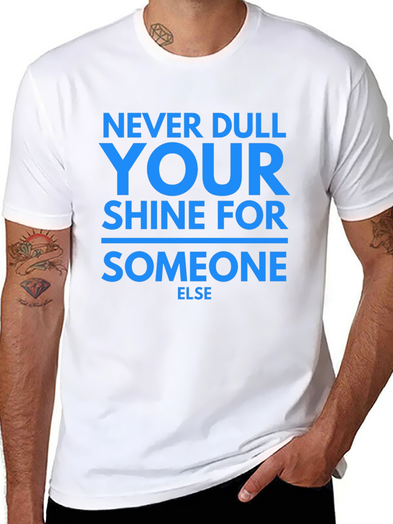 Motivational Never Dull Your Shine Graphic Tee