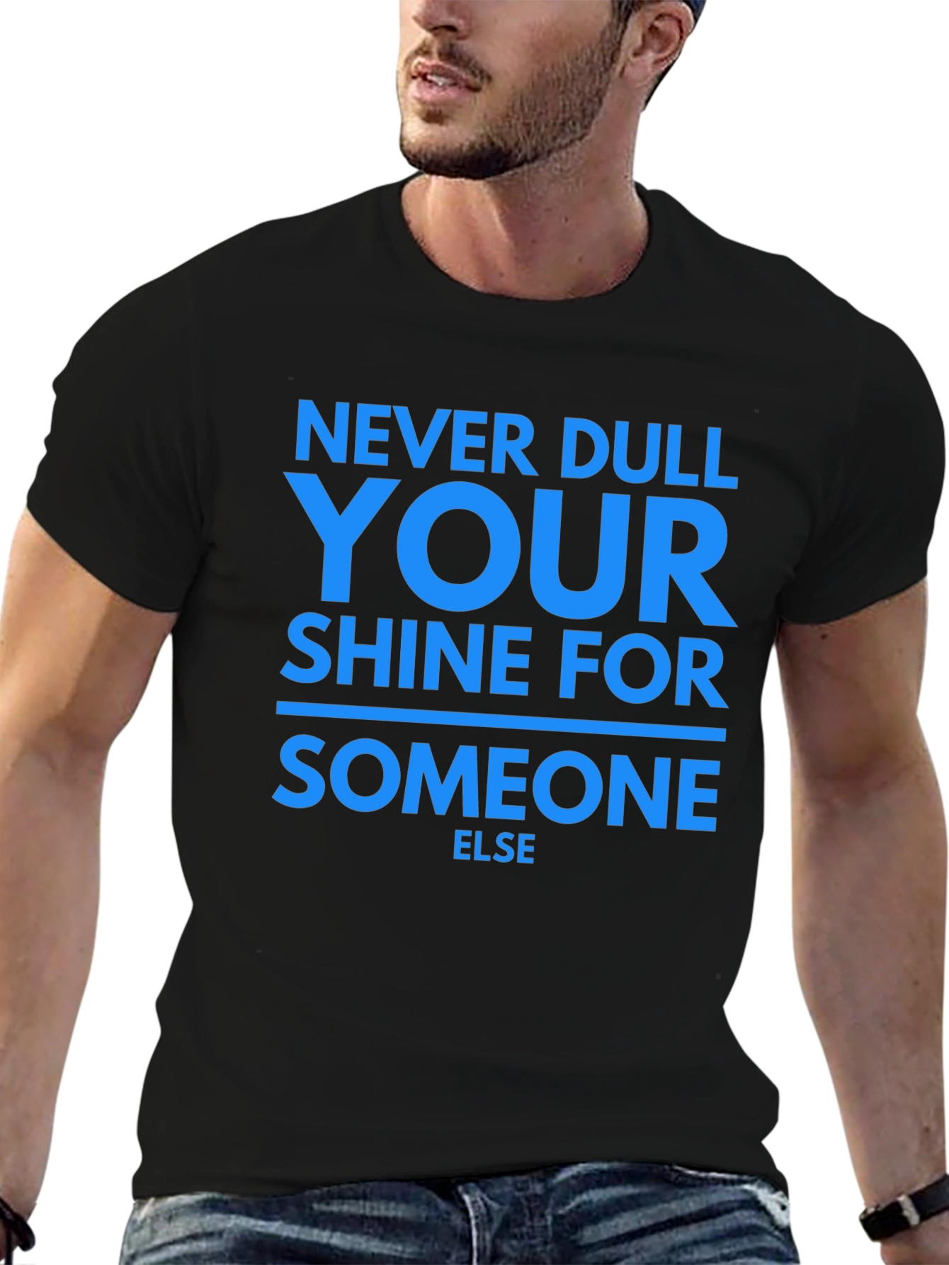 Motivational Never Dull Your Shine Graphic Tee