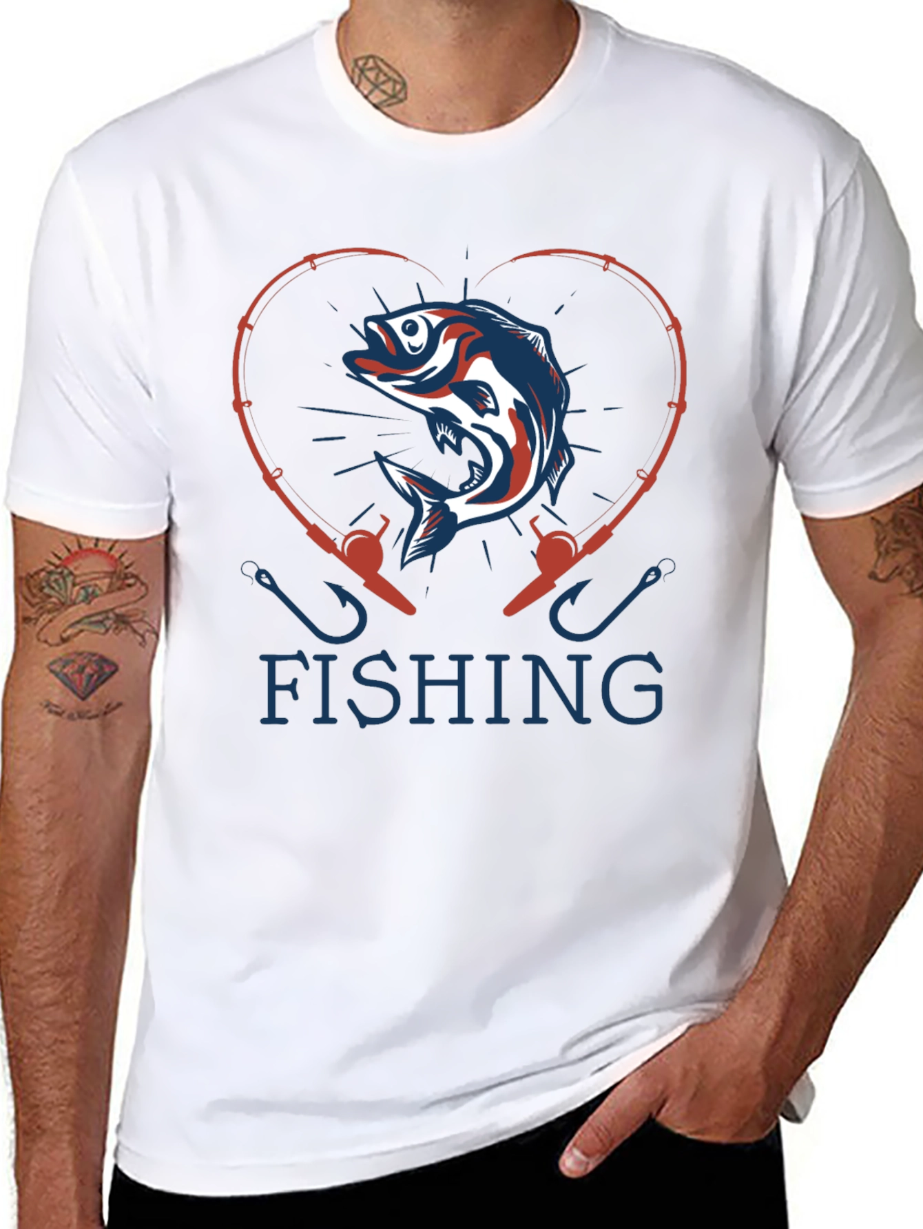 Fishing Heart T-Shirt - Anglers Love