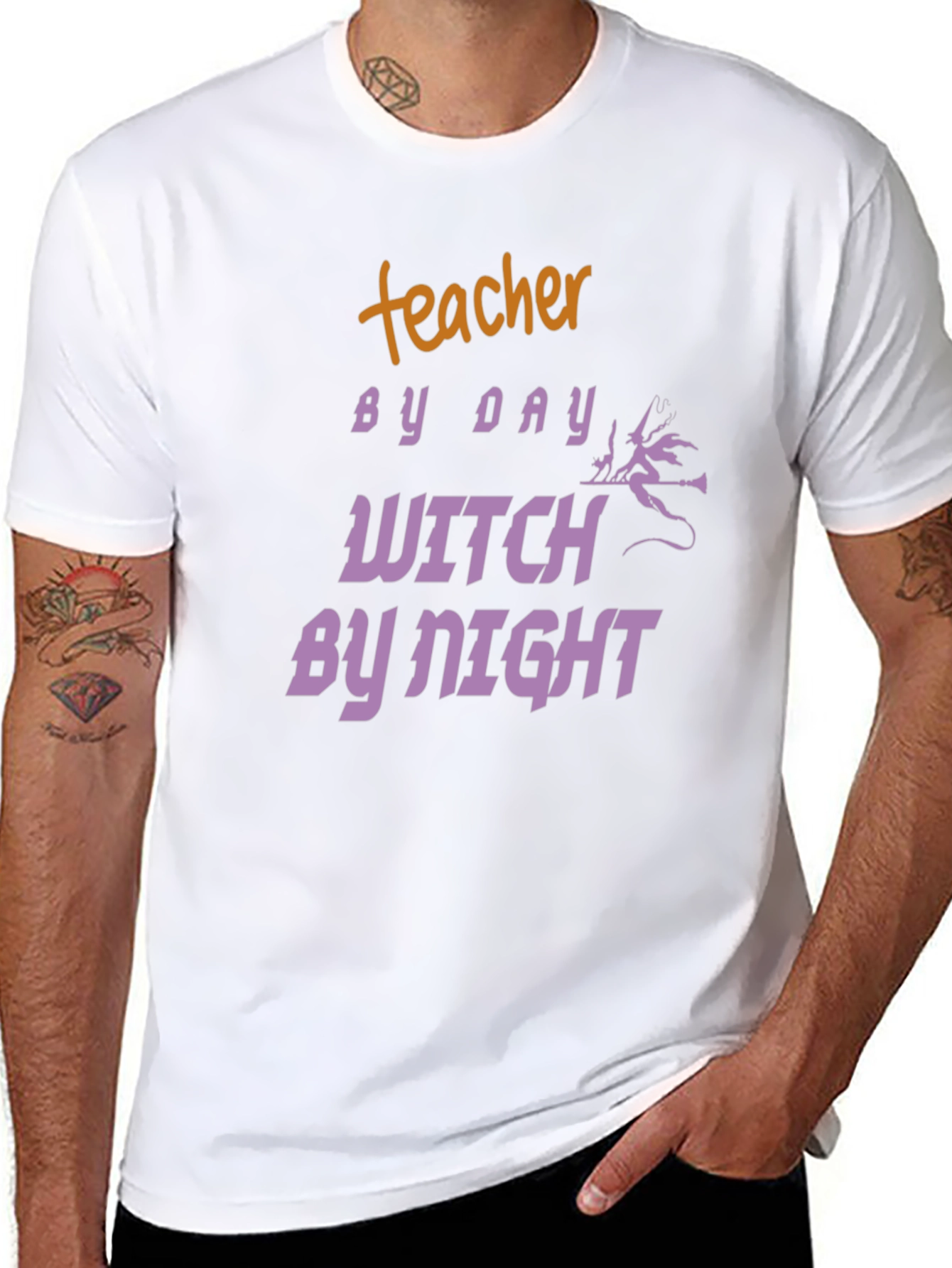 Teacher By Day Witch By Night Graphic Tee