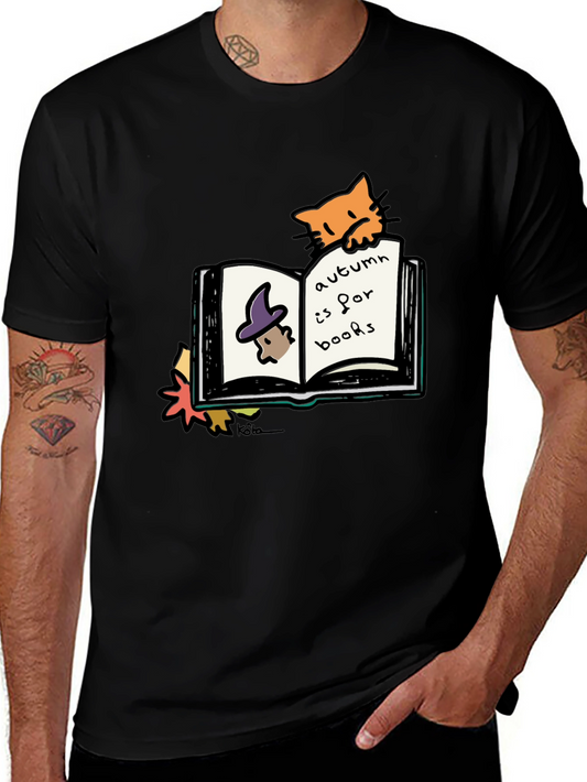 Autumn Books Cat T-Shirt