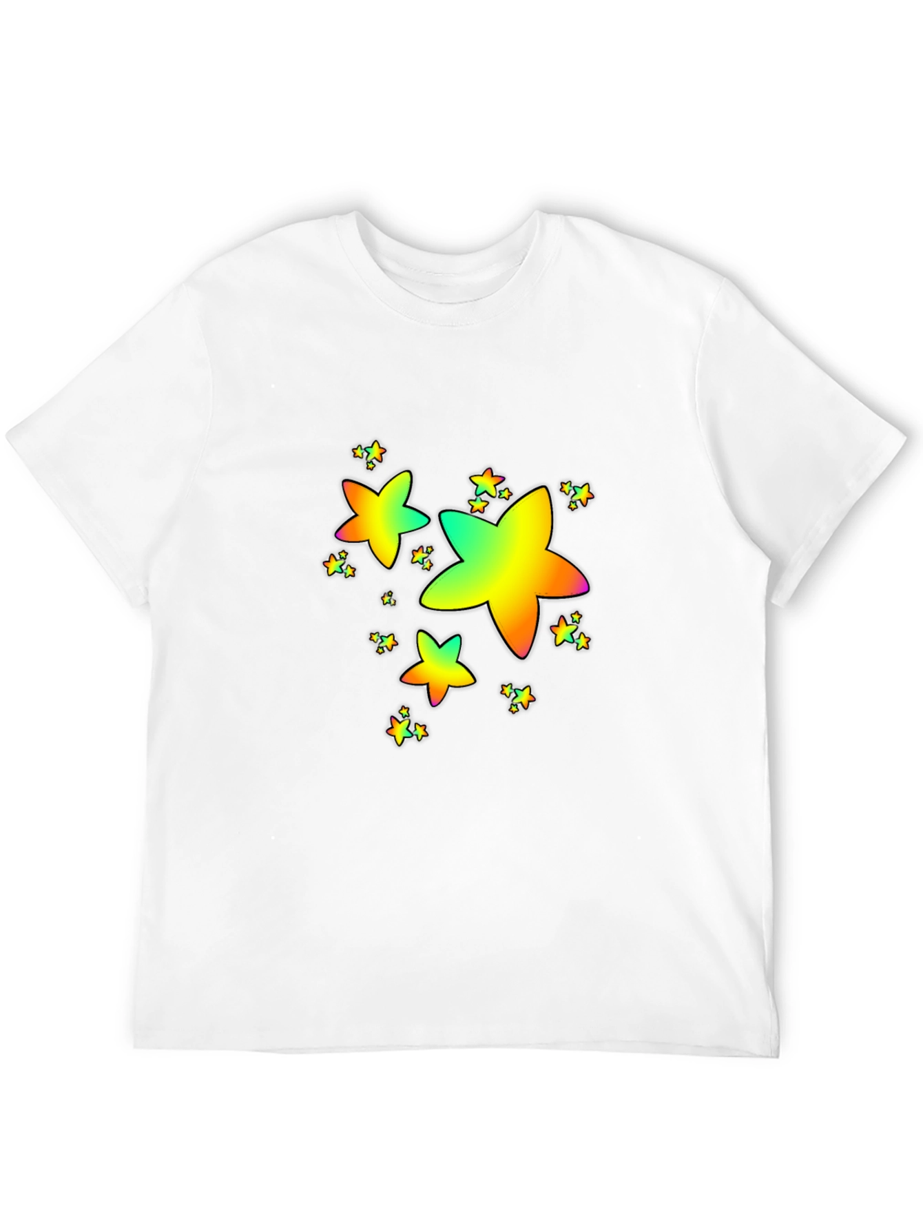 Rainbow Star Graphic Print T-Shirt