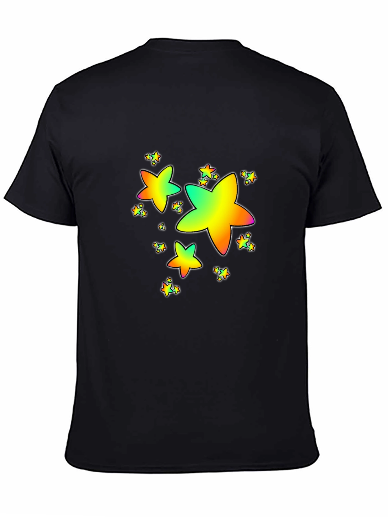 Rainbow Star Graphic Print T-Shirt