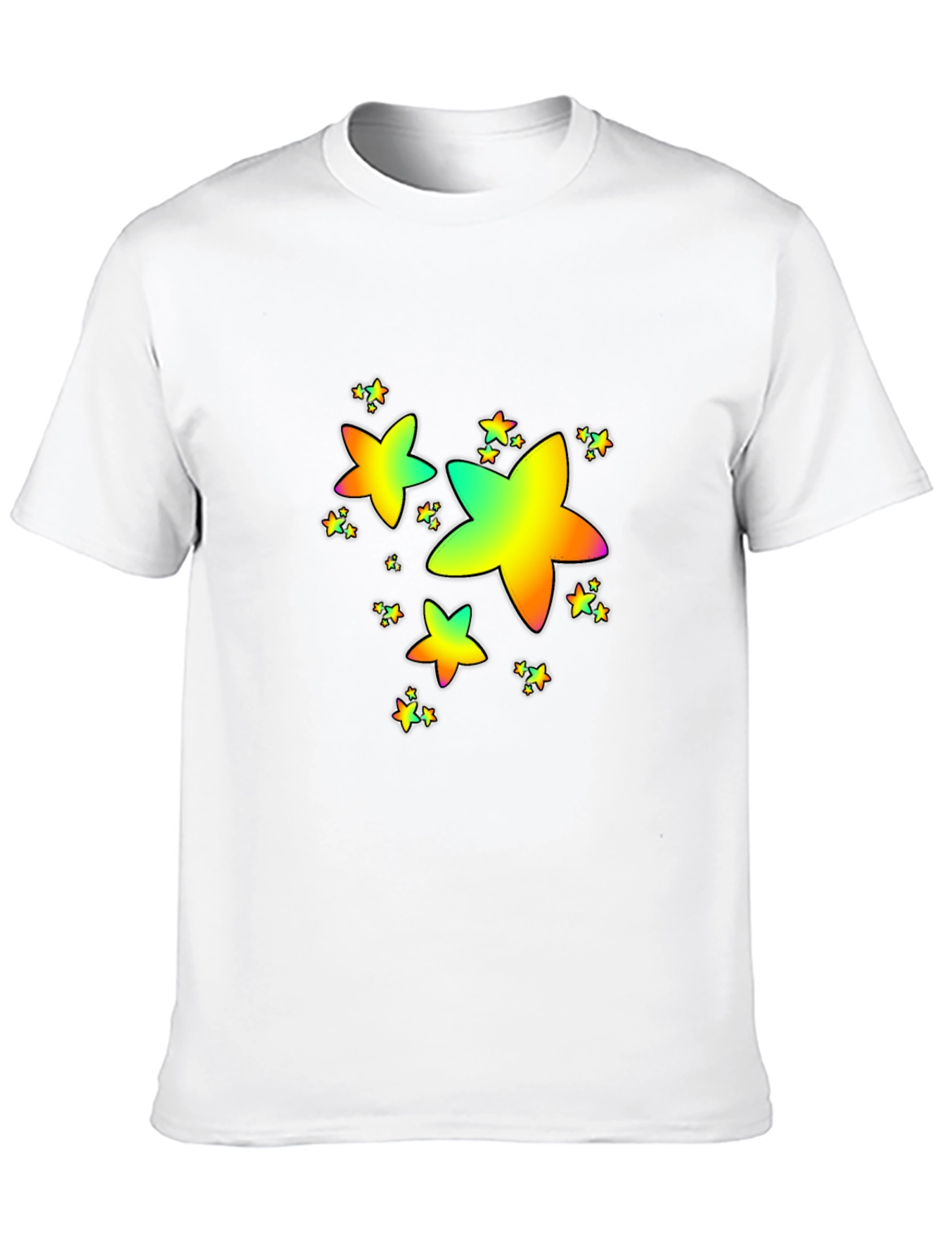 Rainbow Star Graphic Print T-Shirt