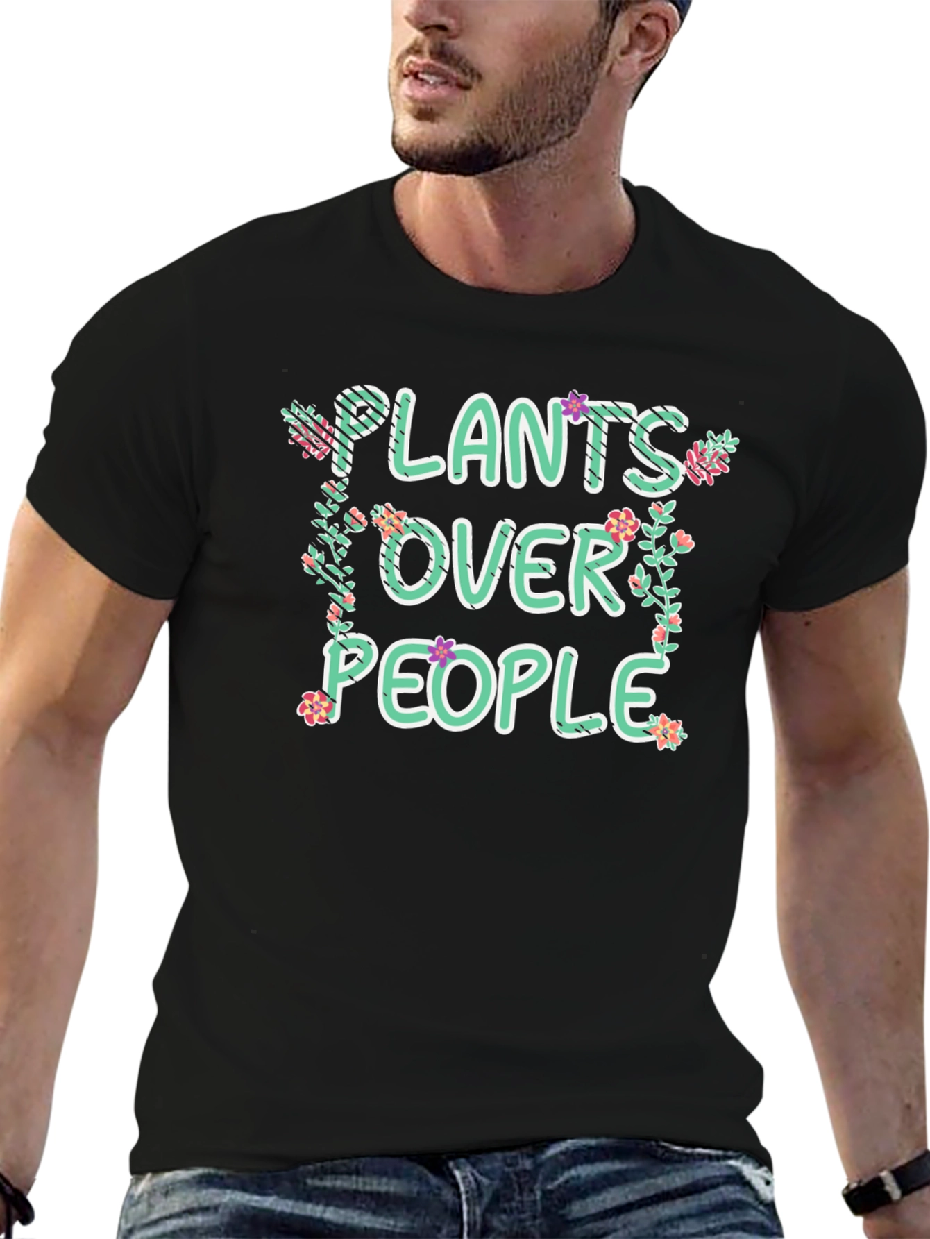 Plants Over People Graphic Tee - Nature Lover Shirt