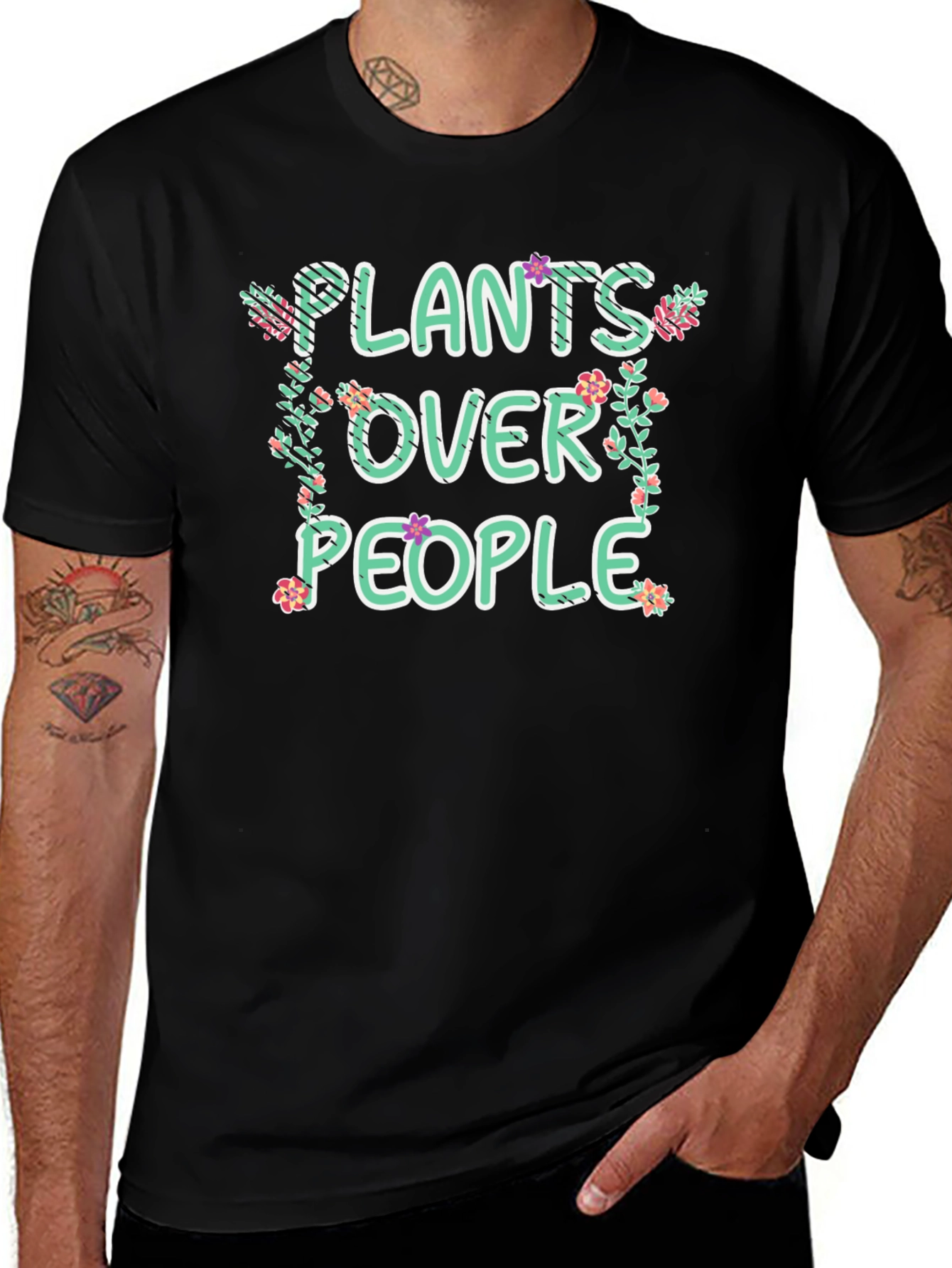 Plants Over People Graphic Tee - Nature Lover Shirt