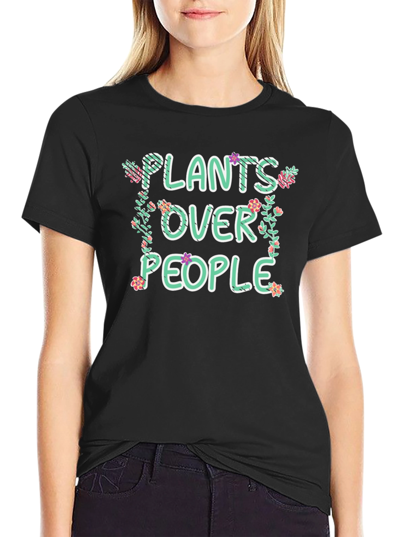 Plants Over People Graphic Tee - Nature Lover Shirt