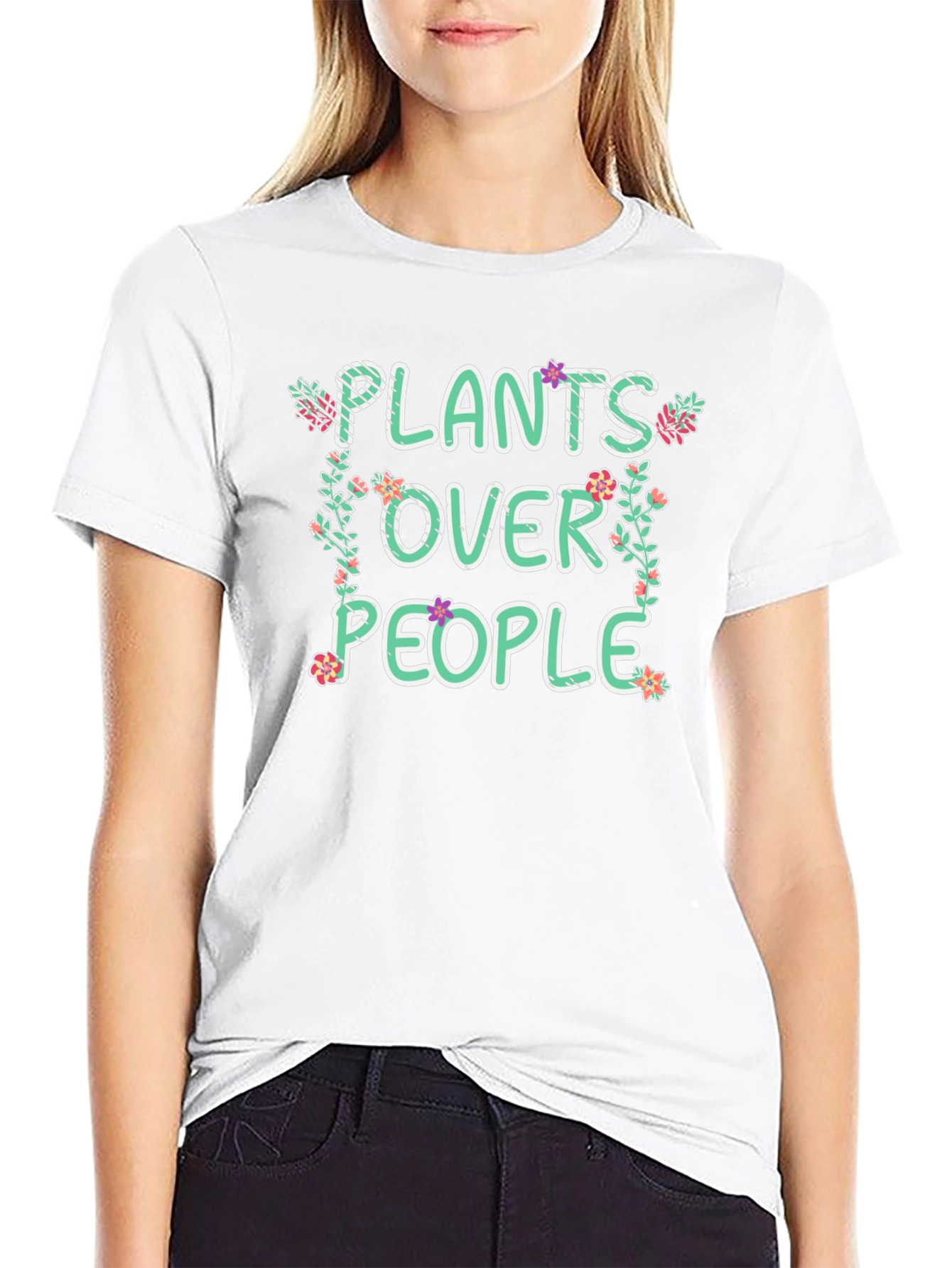 Plants Over People Graphic Tee - Nature Lover Shirt