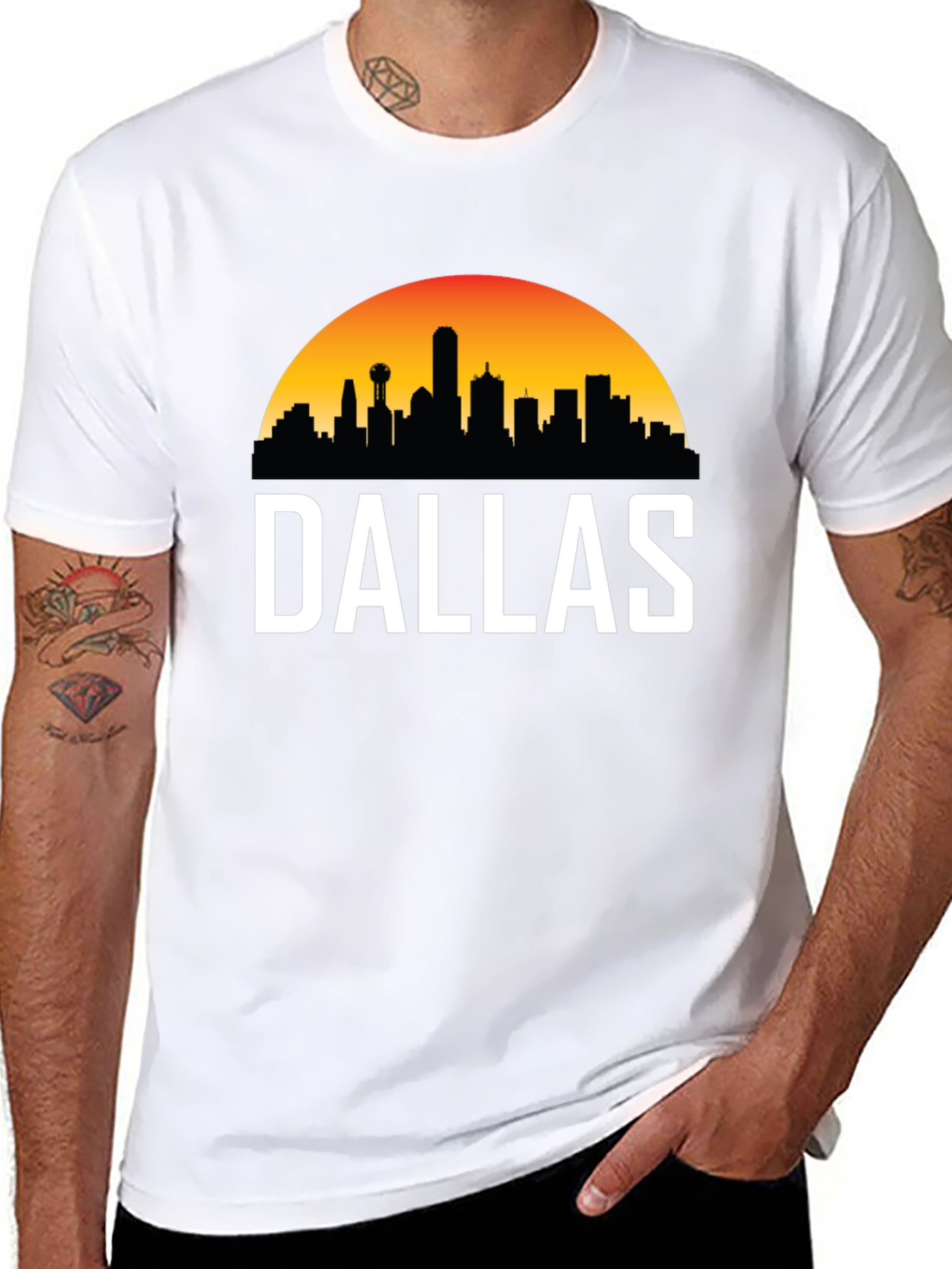 Dallas Skyline Graphic Tee - Cityscape T-Shirt