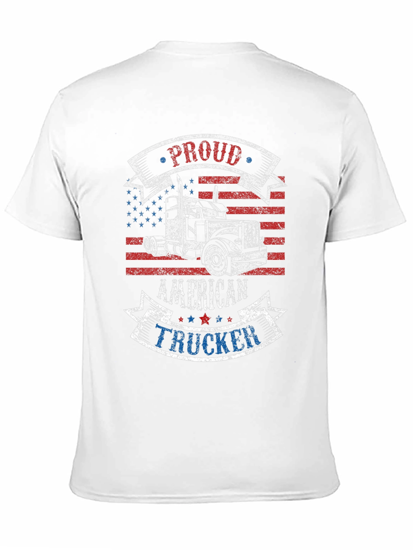Proud American Trucker Graphic T-Shirt