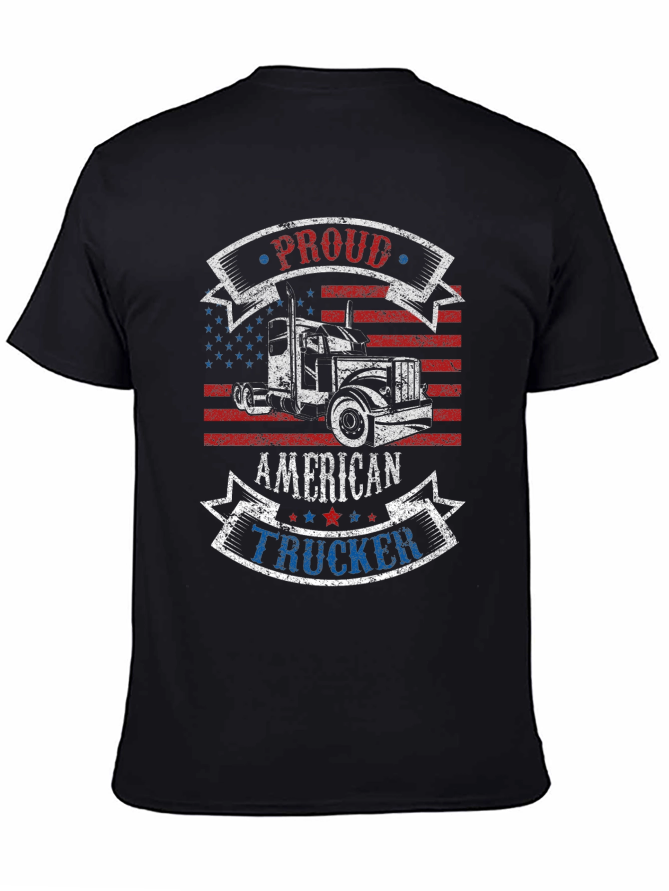 Proud American Trucker Graphic T-Shirt