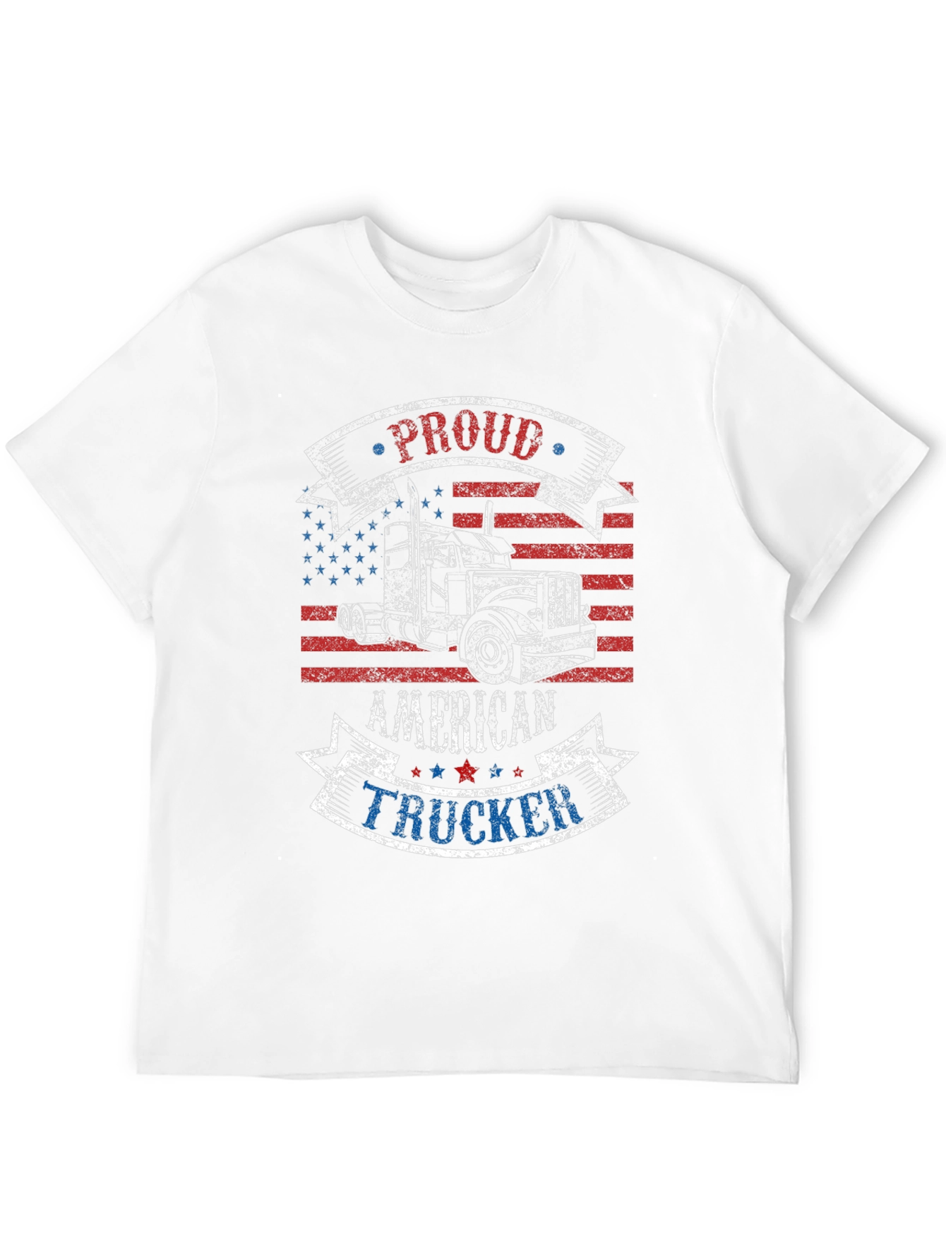Proud American Trucker Graphic T-Shirt