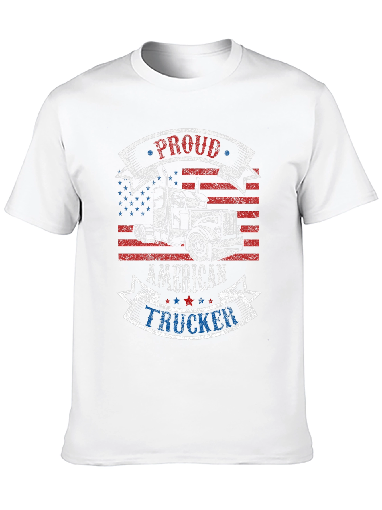 Proud American Trucker Graphic T-Shirt