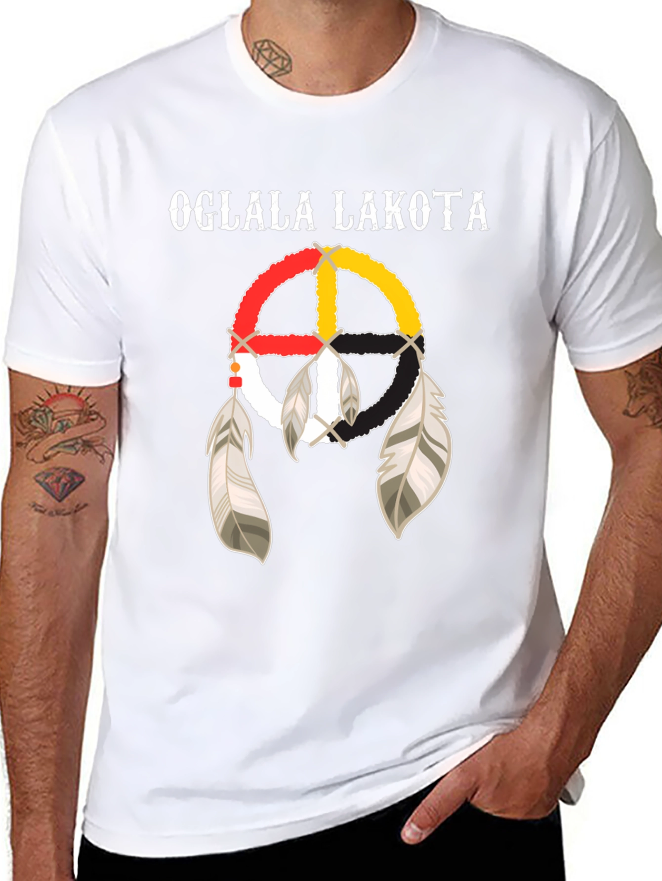 Oglala Lakota Dreamcatcher T-Shirt - Native American Pride