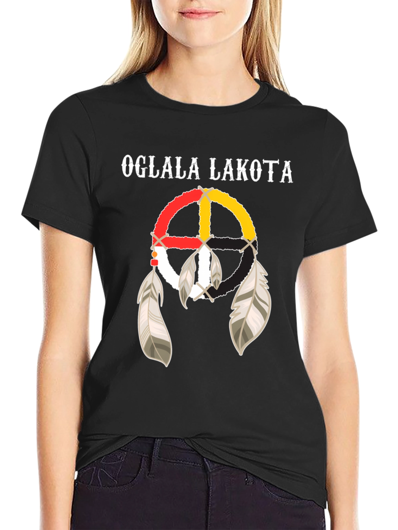 Oglala Lakota Dreamcatcher T-Shirt - Native American Pride