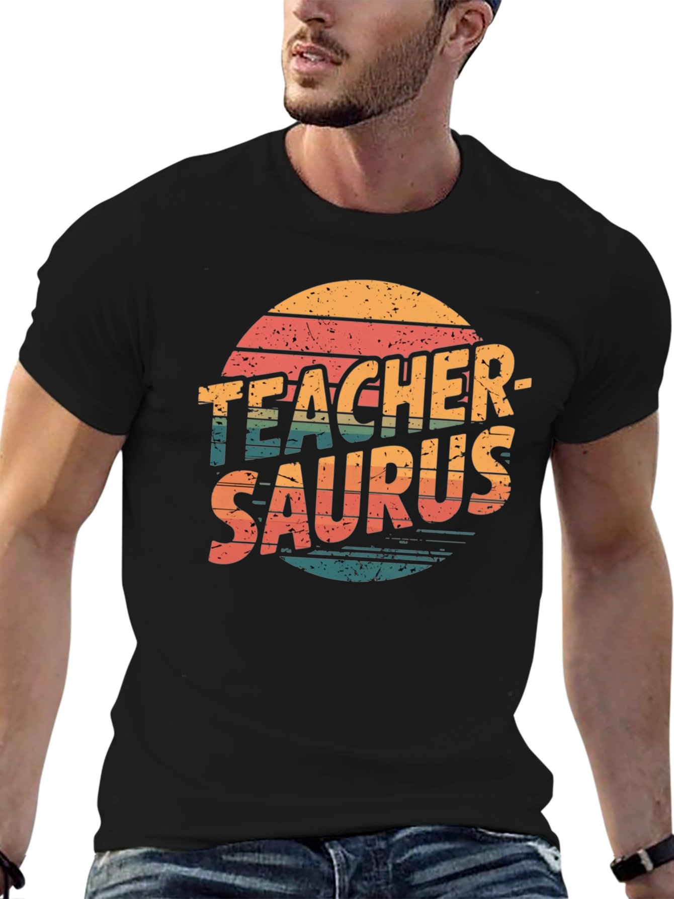 Teacher-Saurus Black T-Shirt